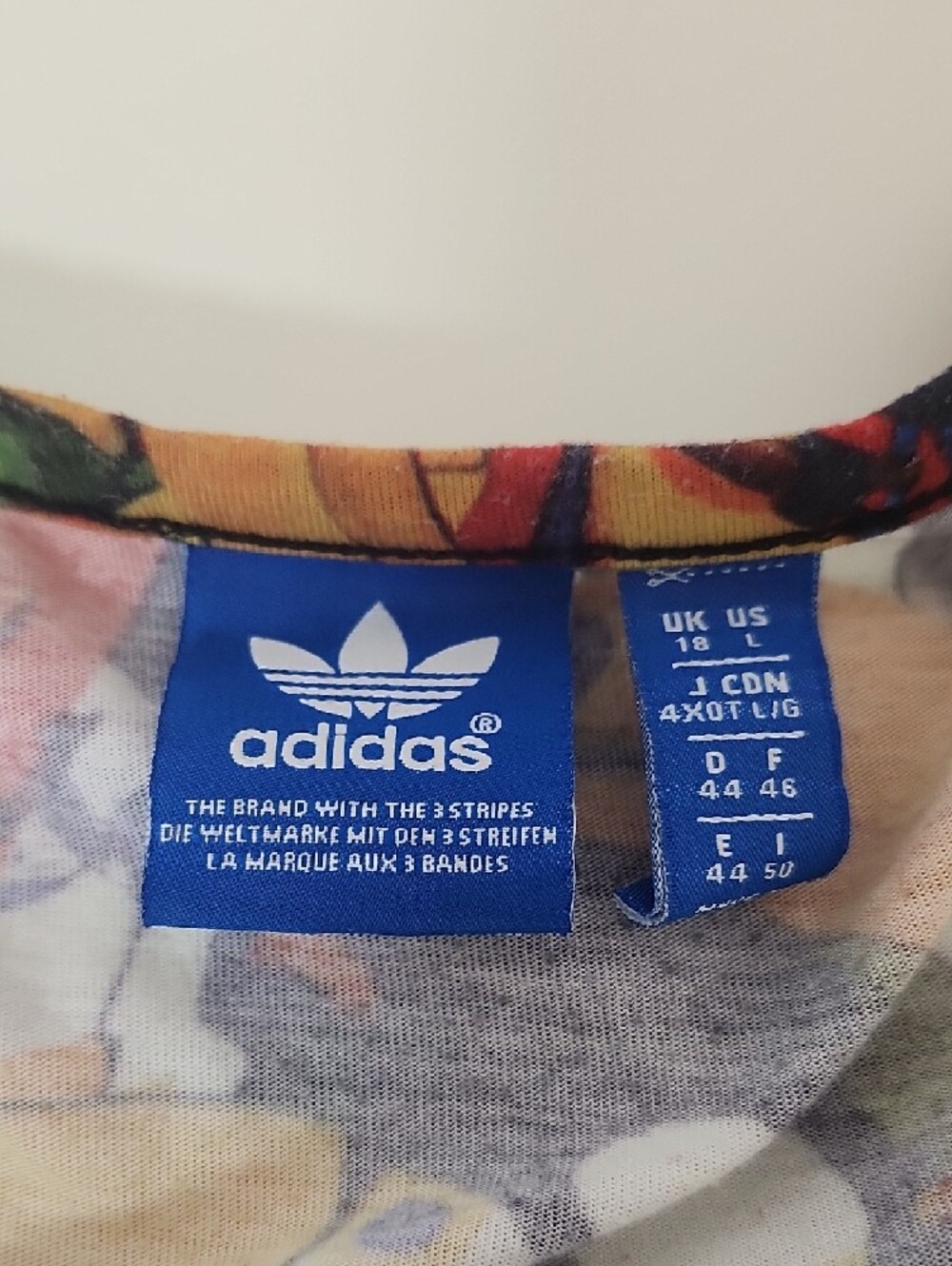 Adidas Multicolor Toucan Print Cropped Tank Top - Picture 2 of 6